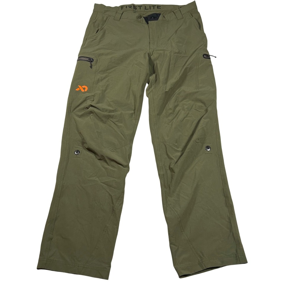 First Lite Guide Lite Pants Mens 38x33 Green Technical Hunting Hiking Cargo